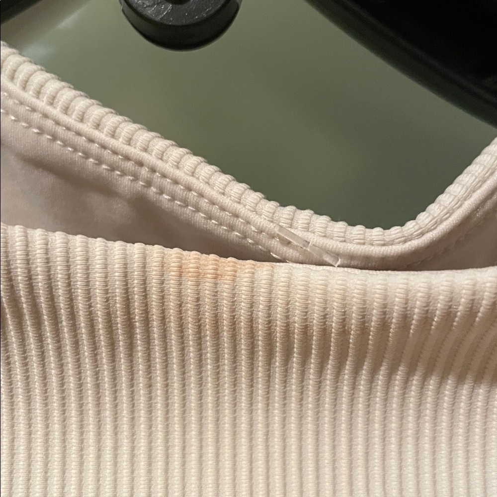 Spanx contour rib mock neck crop top in light cloudy gray - Picture 4 of 4